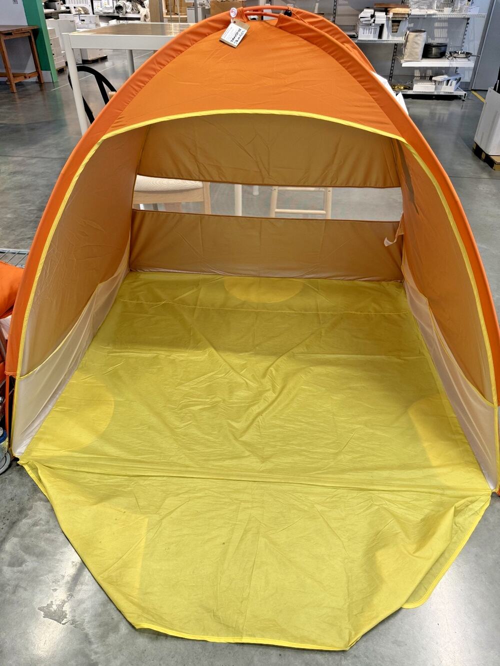 IKEA STRANDON Sun Wind Shelter Beach Tent Orange Yellow-NEW